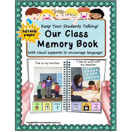 Beginning to End of School Year MEMORY BOOK for Your Special Education Classroom